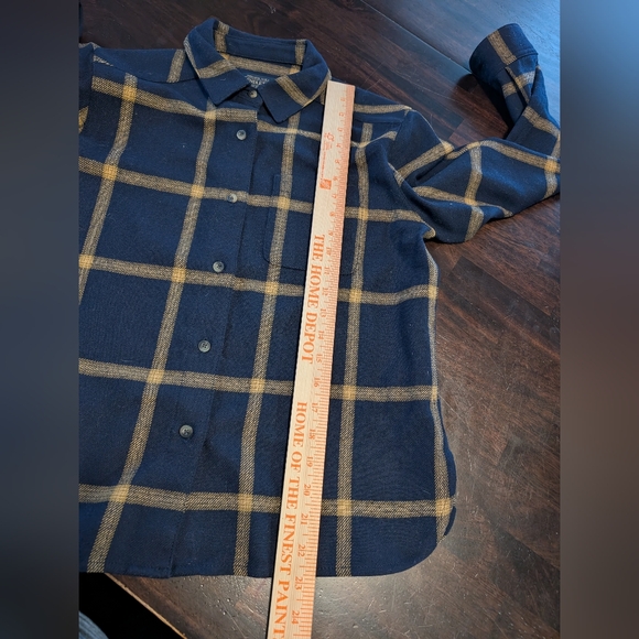 Pendleton 100% Wool Navy and Tan Plaid Flannel Shirt, Women's Small, NWOT - Picture 5 of 6
